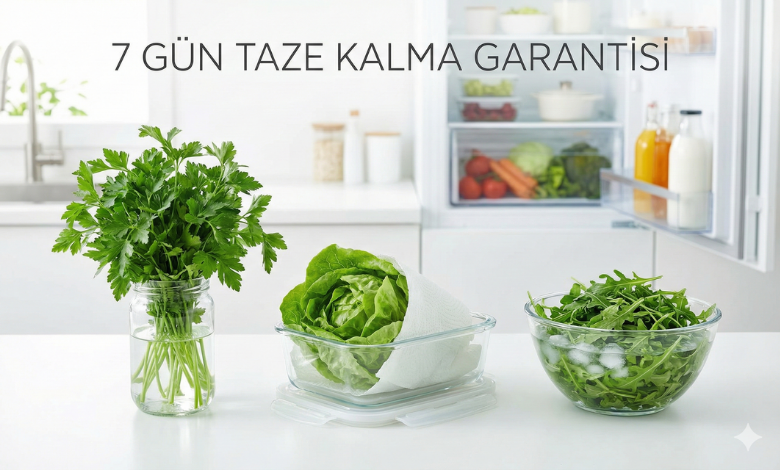 Yeşillikleri Taze Tutma: 7 Gün Taze Kalma Garantisi