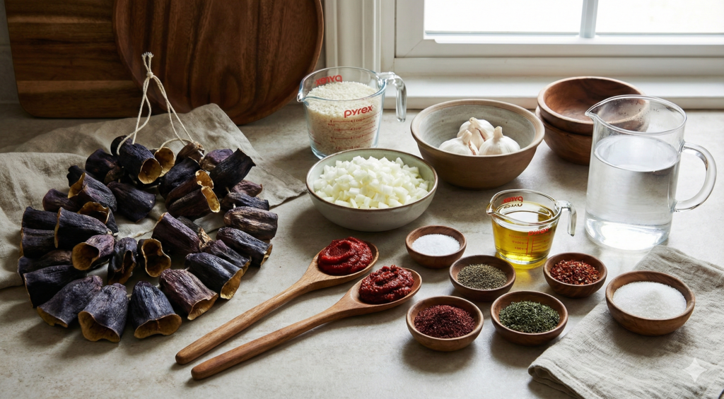 Zeytinyağlı Kuru Patlıcan Dolması