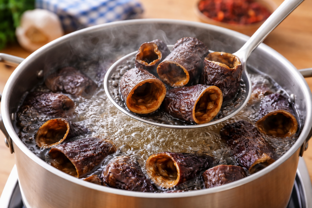 Zeytinyağlı Kuru Patlıcan Dolması